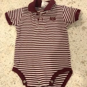 Aggie A&M onesie. Boys maroon onesie